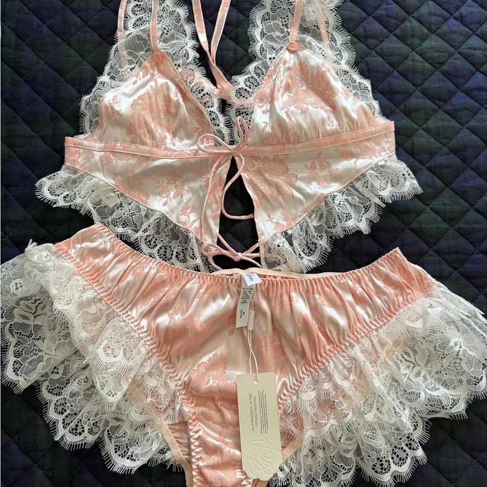 For Love And Lemons Satin Lace PANTY ONLY